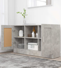 Sideboard Betongrau 120x30,5x70 cm Holzwerkstoff