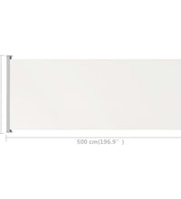 Seitenmarkise Ausziehbar 180x500 cm Creme