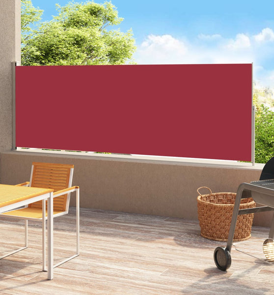 Seitenmarkise Ausziehbar 180x500 cm Rot