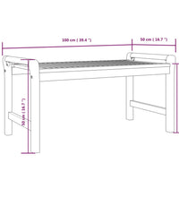 Couchtisch 100x50x50 cm Massivholz Akazie