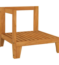 Modular-Ecksofa mit Cremeweißen Kissen Akazie Massivholz
