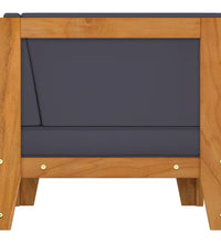 Modular-Ecksofa mit Dunkelgrauen Kissen Akazie Massivholz