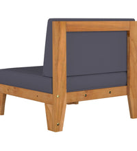 Modular-Ecksofa mit Dunkelgrauen Kissen Akazie Massivholz