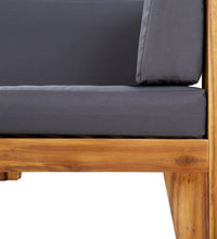 Modular-Ecksofa mit Dunkelgrauen Kissen Akazie Massivholz