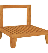 Modular-Mittelsofa mit Cremeweißen Kissen Akazie Massivholz