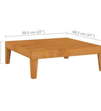 Gartentisch 68,5x68,5x24 cm Akazie Massivholz