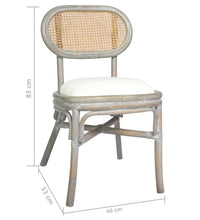 Esszimmerstühle 2 Stk. Grau Leinen