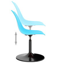 Drehbare Esszimmerstühle 2 Stk. Blau PP