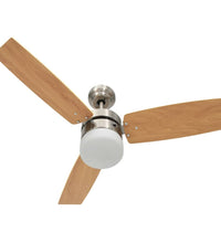Deckenventilator mit Licht und Fernbedienung 108 cm Hellbraun