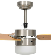 Deckenventilator mit Licht und Fernbedienung 108 cm Hellbraun