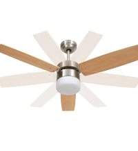 Deckenventilator mit Licht und Fernbedienung 108 cm Hellbraun
