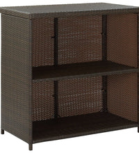 3-tlg. Bar Set Poly Rattan Braun