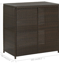 3-tlg. Bar Set Poly Rattan Braun