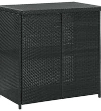 3-tlg. Bar Set Poly Rattan Schwarz