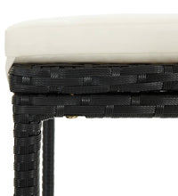 3-tlg. Bar Set Poly Rattan Schwarz