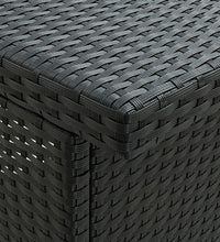 3-tlg. Bar Set Poly Rattan Schwarz