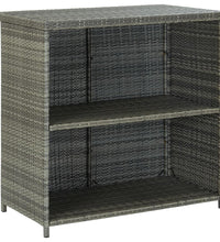 3-tlg. Bar Set Poly Rattan Grau