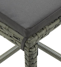 3-tlg. Bar Set Poly Rattan Grau