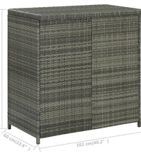 3-tlg. Bar Set Poly Rattan Grau