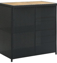 3-tlg. Bar-Set Poly Rattan Schwarz