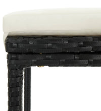 3-tlg. Bar-Set Poly Rattan Schwarz