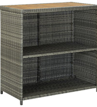 3-tlg. Bar Set Poly Rattan Grau