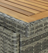 3-tlg. Bar Set Poly Rattan Grau