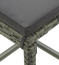 3-tlg. Bar Set Poly Rattan Grau