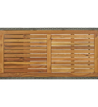 Bartisch mit Regal Grau 120x60x110 cm Poly Rattan
