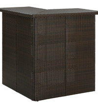 Eck-Bartisch Braun 100x50x105 cm Poly Rattan