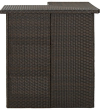 Eck-Bartisch Braun 100x50x105 cm Poly Rattan