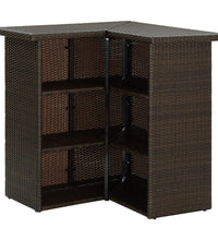 Eck-Bartisch Braun 100x50x105 cm Poly Rattan