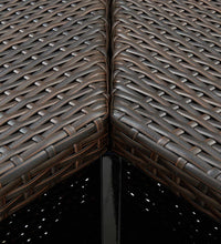 Eck-Bartisch Braun 100x50x105 cm Poly Rattan