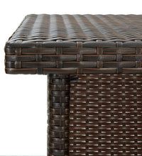 Eck-Bartisch Braun 100x50x105 cm Poly Rattan