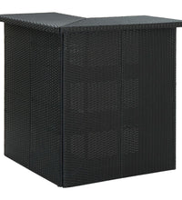 Eck-Bartisch Schwarz 100x50x105 cm Poly Rattan