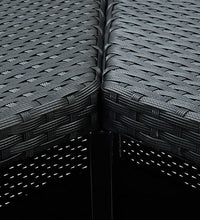 Eck-Bartisch Schwarz 100x50x105 cm Poly Rattan