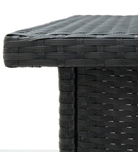 Eck-Bartisch Schwarz 100x50x105 cm Poly Rattan