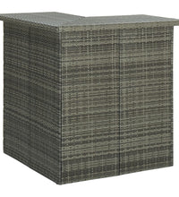 Eck-Bartisch Grau 100x50x105 cm Poly Rattan