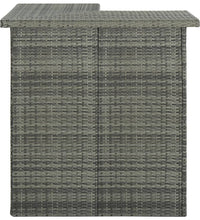 Eck-Bartisch Grau 100x50x105 cm Poly Rattan