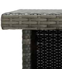Eck-Bartisch Grau 100x50x105 cm Poly Rattan