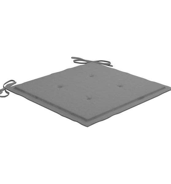 Gartenstuhl-Kissen 2 Stk. Grau 40x40x3 cm Oxford-Gewebe