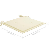 Gartenstuhl-Kissen 6 Stk. Creme 50x50x3 cm Oxford-Gewebe