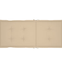 Gartenstuhlauflagen für Hochlehner 6Stk. Beige 120x50x3cm Stoff