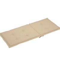 Gartenstuhlauflagen für Hochlehner 6Stk. Beige 120x50x3cm Stoff