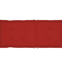 Gartenstuhlauflagen für Hochlehner 6 Stk. Rot 120x50x3 cm Stoff