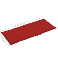 Gartenstuhlauflagen für Hochlehner 6 Stk. Rot 120x50x3 cm Stoff