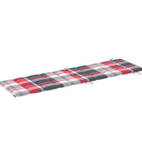 Sonnenliegen-Auflage Rot Karomuster 186x58x3 cm Oxford-Gewebe