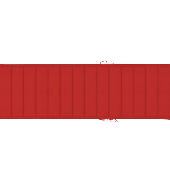 Sonnenliegen-Auflage Rot 200x60x3 cm Oxford-Gewebe