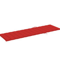 Sonnenliegen-Auflage Rot 200x60x3 cm Oxford-Gewebe