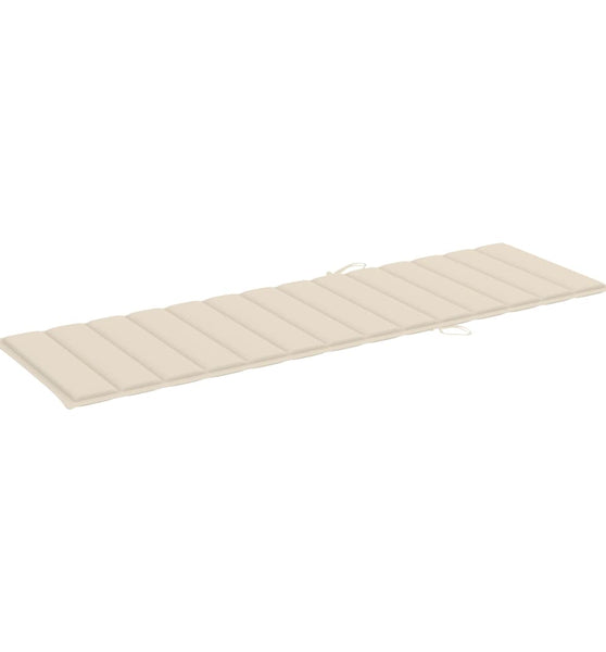 Sonnenliegen-Auflage Creme 200x70x3 cm Oxford-Gewebe